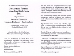 Johannes Petrus van den Kieboom- Antonia Elisabeth Rademakers